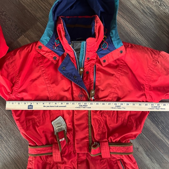 Obermeyer vintage red ski suit women's 12 snowsuit winter jacket pants - Picture 10 of 12
